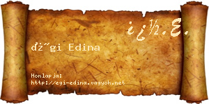 Égi Edina névjegykártya